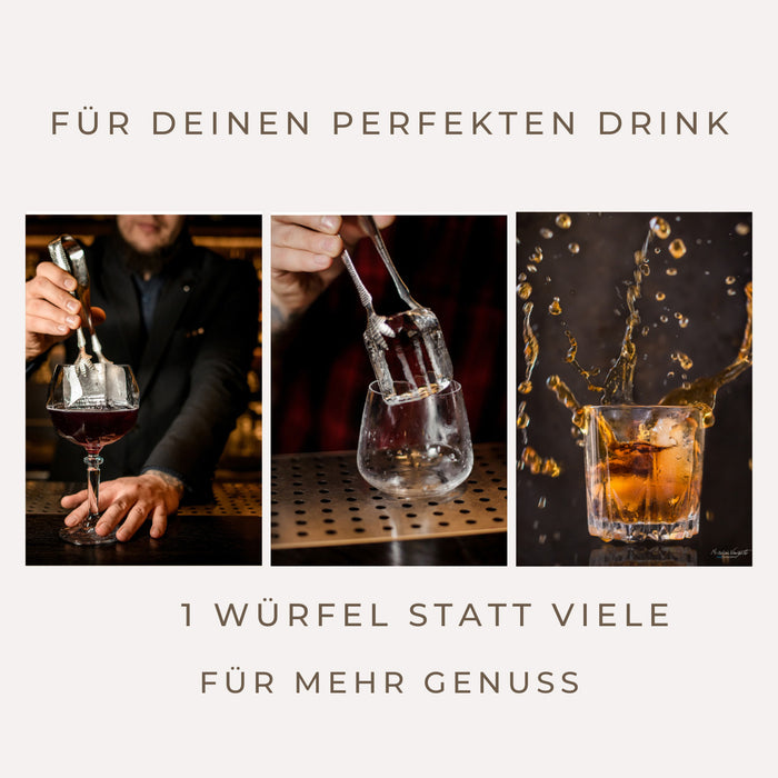 KI-generiertes Bild,2x XL Silikon Eiswürfelformer 4cm große Würfel Eiswürfelform Eiswürfelbereiter
