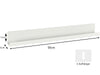 Holz Wandregal Wandboard Eksjö 58cm Weiß Deko Regal Schweberegal Küchenregal