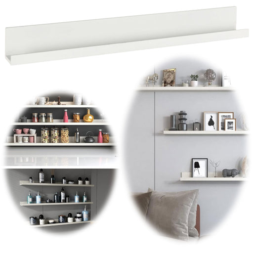 Holz Wandregal Wandboard Eksjö 58cm Weiß Deko Regal Schweberegal Küchenregal