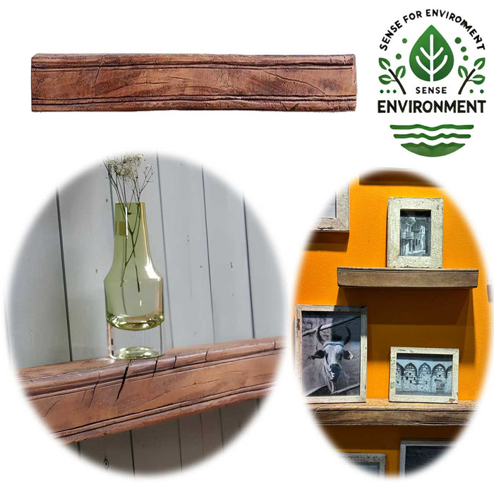 Holz Wandregal Bilderregal 45cm Braun Fundholz Wandboard Bilderrahmenleiste Ablage