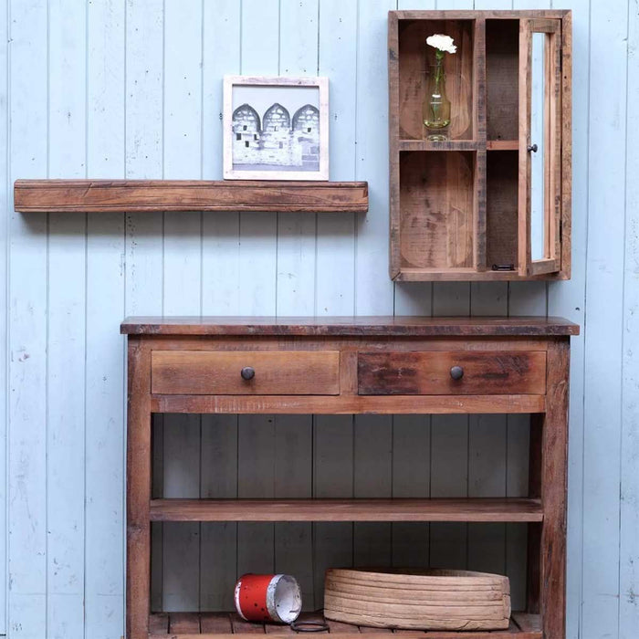 Holz Wandregal Bilderregal 45cm Braun Fundholz Wandboard Bilderrahmenleiste Ablage