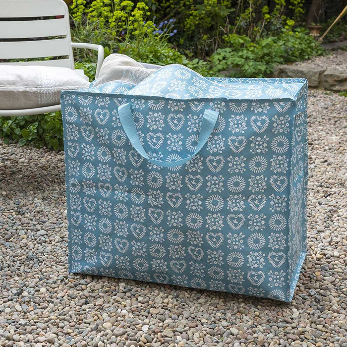 XXL Jumbo Bag Blue Friendship 55cm Recyclet Aufbewahrungstasche Einkaufstasche