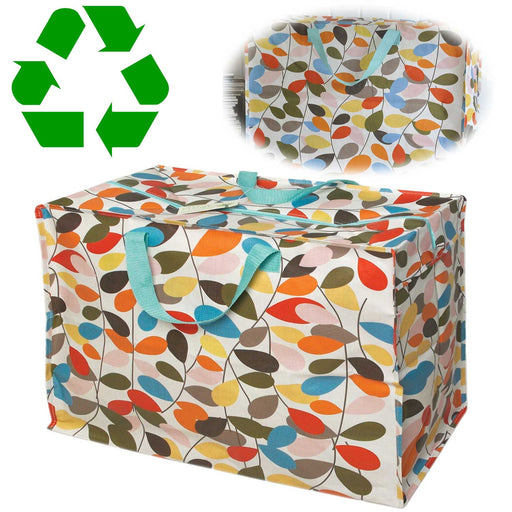 XXL Jumbo Bag Vintage Ivy Blumen 55cm Recyclet Aufbewahrungstasche Einkaufstasche