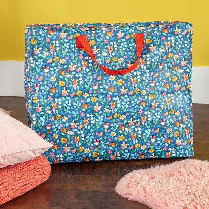 KI-generiertes Bild,XXL Jumbo Bag Fairies Garden 55cm Aufbewahrungstasche Einkaufstasche