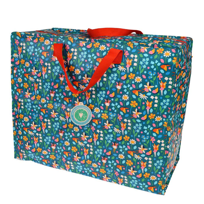 XXL Jumbo Bag Fairies Garden 55cm Recycelt Aufbewahrungstasche Einkaufstasche