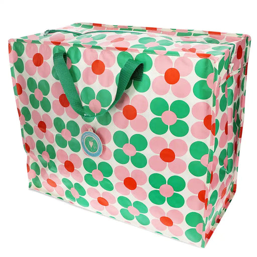 XXL Jumbo Bag Gänseblümchen Rosa 55cm Recycelt Aufbewahrungstasche Einkaufstasche