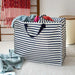 XXL Jumbo Bag Nautical Stripes gestreift 55cm Recycelt Aufbewahrungstasche Einkaufstasche