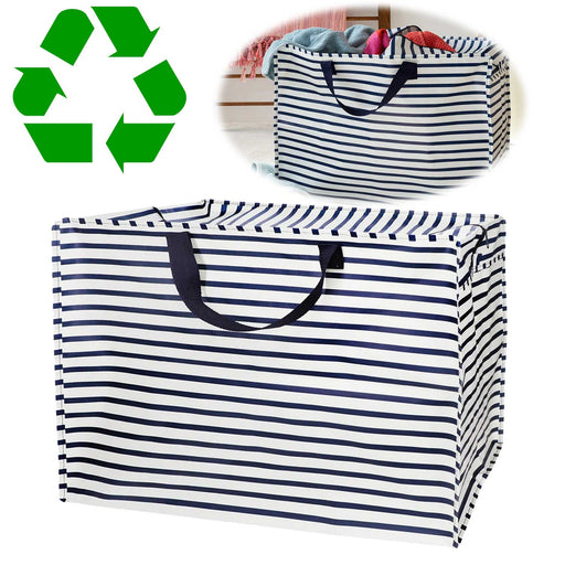 XXL Jumbo Bag Nautical Stripes gestreift 55cm Recyclet Aufbewahrungstasche Einkaufstasche