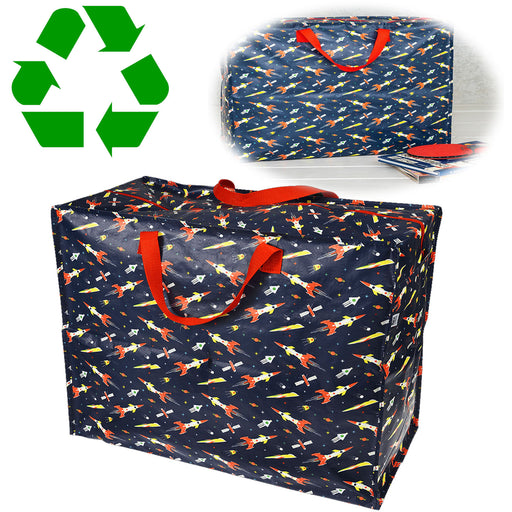XXL Jumbo Bag Rakete 55cm Recyclet Aufbewahrungstasche Einkaufstasche