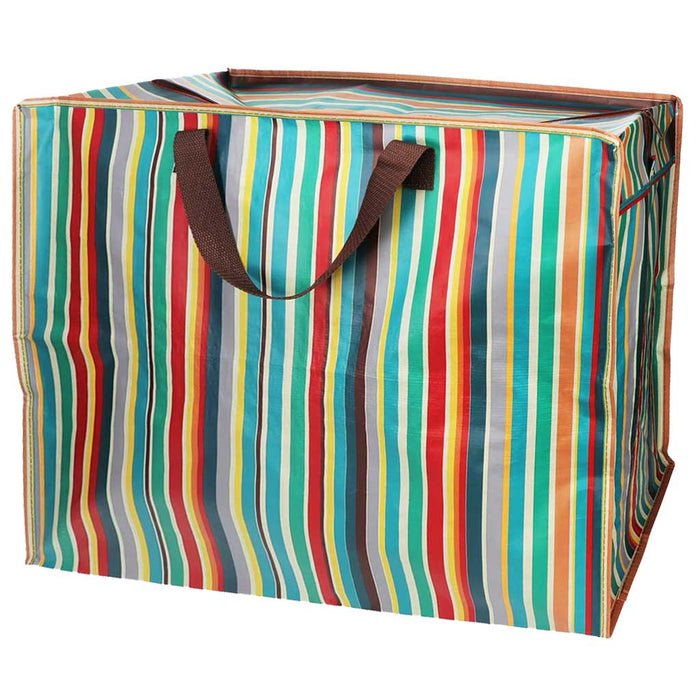XXL Jumbo Bag Retro 70´ziger Steifen 55cm Recycelt Aufbewahrungstasche Einkaufstasche