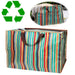 XXL Jumbo Bag Retro 70´ziger Steifen 55cm Recycelt Aufbewahrungstasche Einkaufstasche