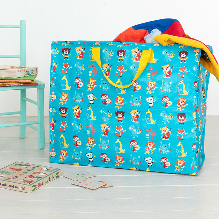 XXL Jumbo Bag lustige Tiere 55cm Recyclet Aufbewahrungstasche Einkaufstasche