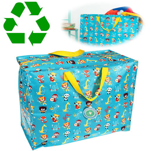 XXL Jumbo Bag lustige Tiere 55cm Recyclet Aufbewahrungstasche Einkaufstasche