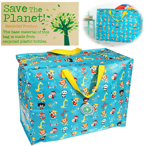 XXL Jumbo Bag lustige Tiere 55cm Recyclet Aufbewahrungstasche Einkaufstasche