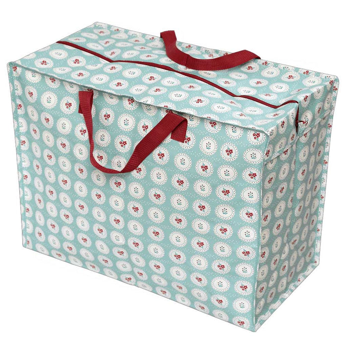 XXL Jumbo Bag Vintage Doily 55cm Recycelt Aufbewahrungstasche Einkaufstasche