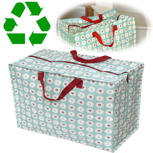 XXL Jumbo Bag Vintage Doily 55cm Recyclet Aufbewahrungstasche Einkaufstasche