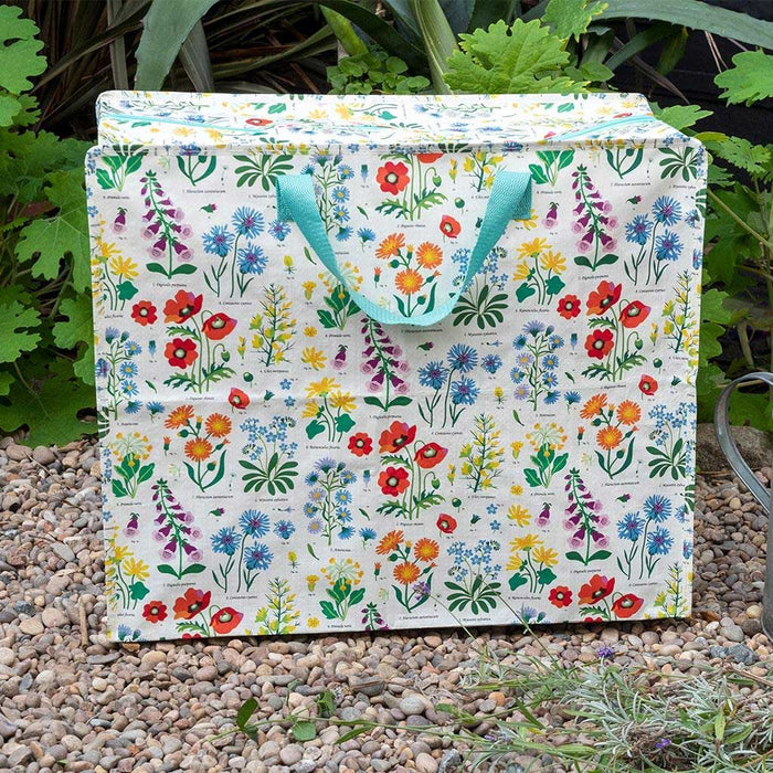 XXL Jumbo Bag Wild Flowers 55cm Recycelt Aufbewahrungstasche Einkaufstasche