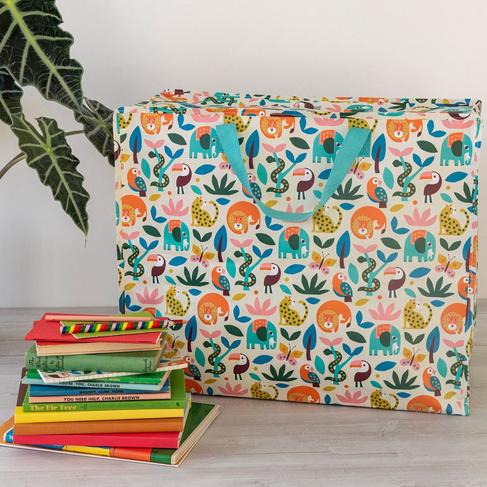XXL Jumbo Bag Wilde Tiere 55cm Recycelt Aufbewahrungstasche Einkaufstasche