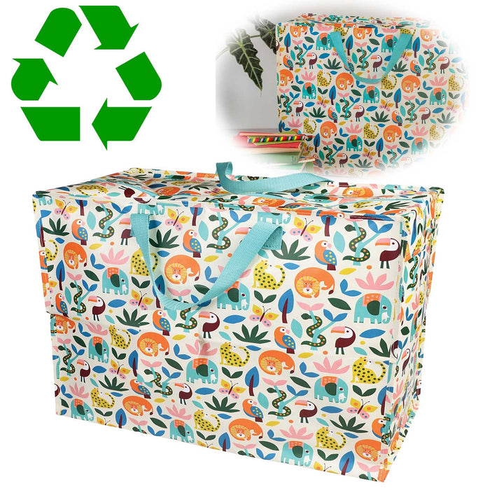 XXL Jumbo Bag Wilde Tiere 55cm Recycelt Aufbewahrungstasche Einkaufstasche