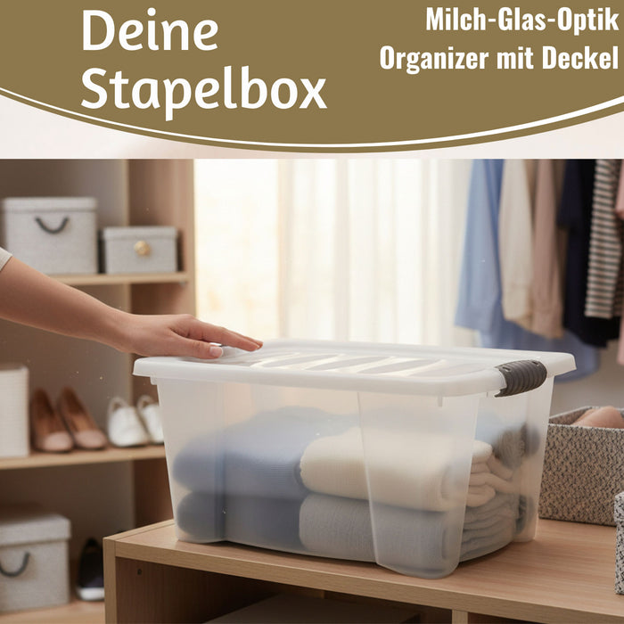 KI-generiertes Bild,XL Stapelbox Allzweckbox 40x28x20cm ?? mit Deckel Transportbox Stapelkiste