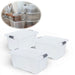 XL Stapelbox Allzweckbox 3´er Set 40x28cm ♻️ mit Deckel Transportbox Stapelkiste