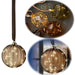 XL Deko Glas Lichtkugel 15LED 10cm Gold Braun Glaskugel Timer Batterie Anhängen
