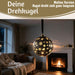 KI-generiertes Bild,XL Deko Glas Lichtkugel 15LED 14cm Gold drehbar Timer Batterie Anhängen