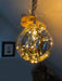 XL LED Deko Glas Licht-Kugel 14cm Hanf-Tau Timer WarmWeiß Batterie Sisal-Seil