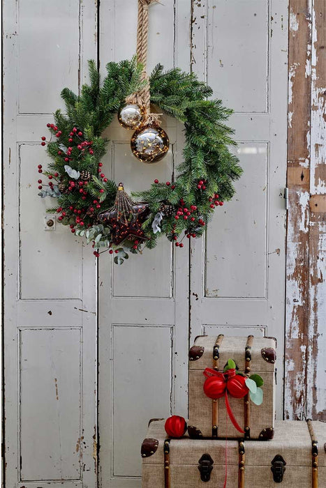 XL LED Deko Glas Licht-Kugel 14cm Hanf-Tau Timer WarmWeiß Batterie Sisal-Seil