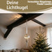 KI-generiertes Bild,XL Deko Glas Lichtkugel 10 LED 27cm Zapfen Silber Glaskugel Timer Batterie Anhängen