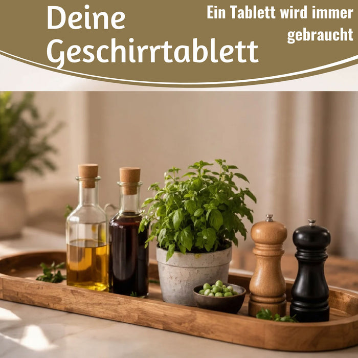 KI-generiertes Bild,XXL Deko-Tablett Mango-Holz Braun 81cm groß Serviertablett Obst-Schale Brot