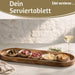 KI-generiertes Bild,XXL Deko-Tablett Mango-Holz Braun 81cm groß Serviertablett Obst-Schale Brot