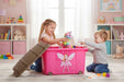 XL Spielzeugkiste Prinzessin Fee Aufbewahrungsbox Rollbox Rollen