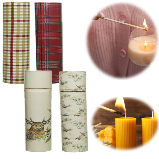 XL 120 Streichhölzer 2er-Set 10cm lang Köcher Zündhölzer Weihnachten