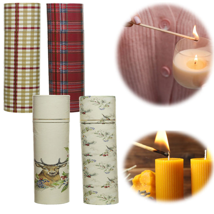 XL 120 Streichhölzer 2er-Set 10cm lang Köcher Zündhölzer Weihnachten