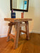 XL Vintage Holzhocker Teak Holz 50cm Hocker Sitzhocker Beistelltisch Barhocker