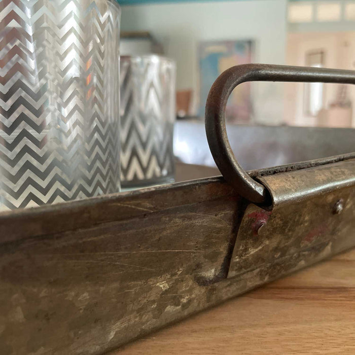 XL Metall Deko Tablett Serviertablett Dehli ♻️ 53cm Kerzenteller Kerzentablett