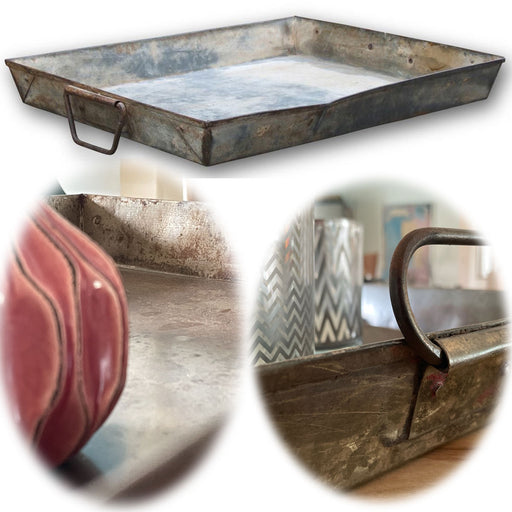 XL Metall Deko Tablett Serviertablett Dehli ♻️ 53cm Kerzenteller Kerzentablett