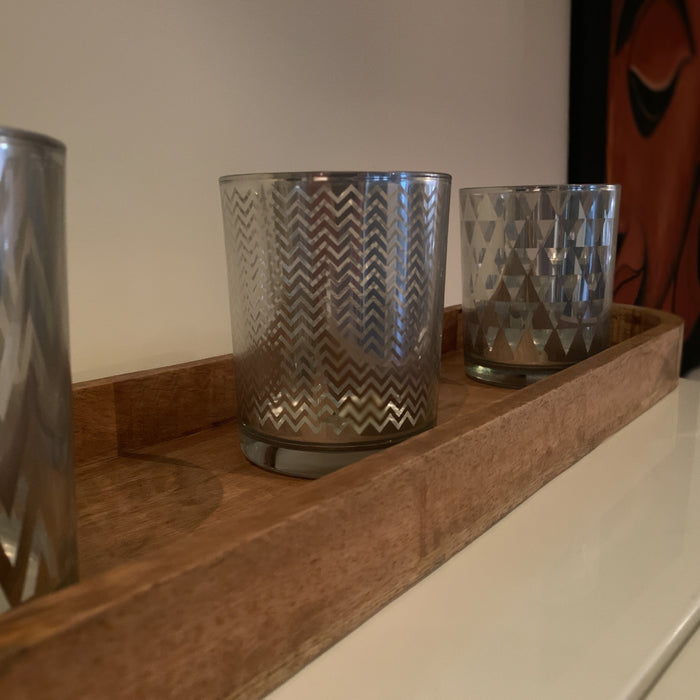 XXL Deko-Tablett Mango-Holz Braun 81cm groß Serviertablett Obst-Schale Brot