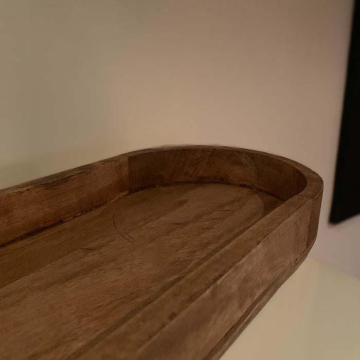 KI-generiertes Bild,XXL Deko-Tablett Mango-Holz Braun 81cm groß Serviertablett Obst-Schale Brot