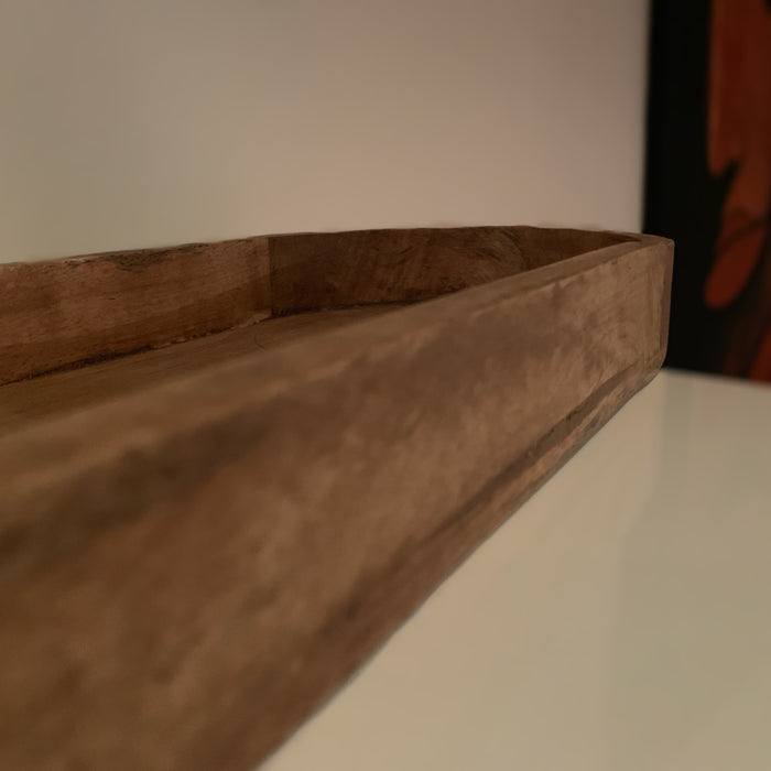 KI-generiertes Bild,XXL Deko-Tablett Mango-Holz Braun 81cm groß Serviertablett Obst-Schale Brot