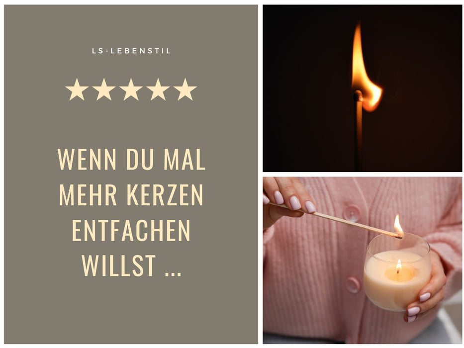 XL 120 Streichhölzer 2er-Set 10cm lang Köcher Zündhölzer Weihnachten