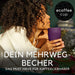 KI-generiertes Bild,Ecoffee Cup 400ml Molto Grigo Grau Braun PLA Coffee to Go Becher Wiederverwendbar