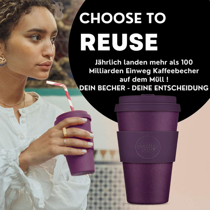 KI-generiertes Bild,Ecoffee Cup 400ml Otrobanda PLA Coffee to Go Becher Wiederverwendbar