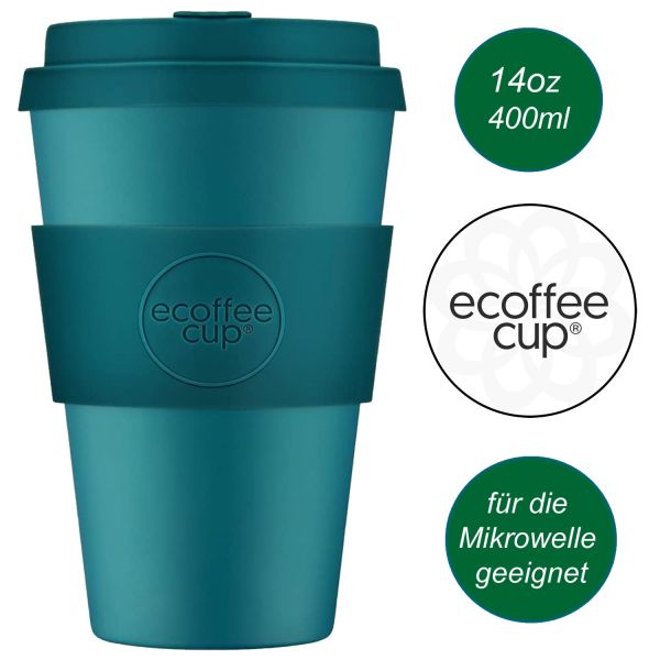 Ecoffee Cup 400ml Bay of Fires PLA Coffee to Go Becher Wiederverwendbar