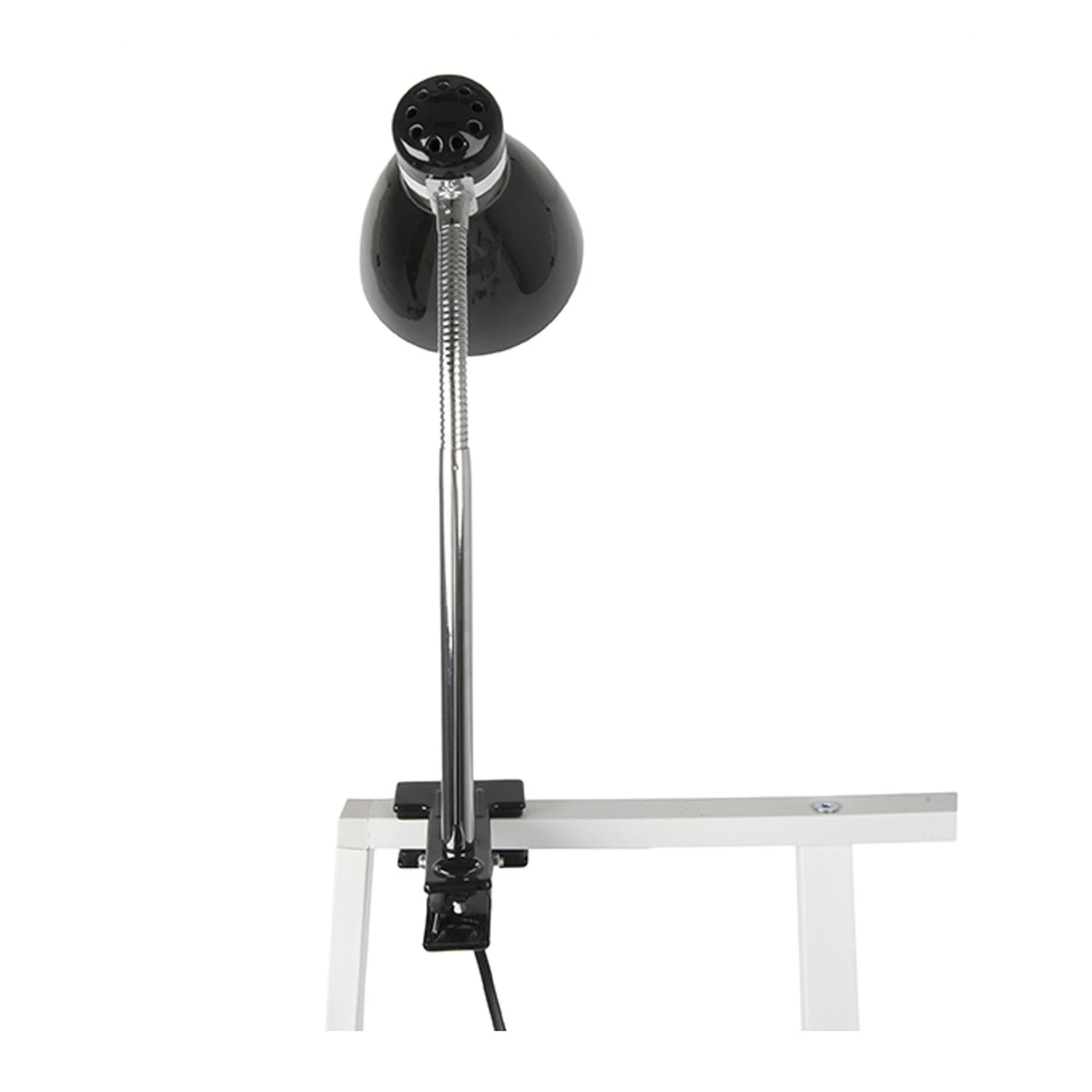 Elegante LED Klemmlampe List 39cm Schwarz E27 Clip-On Schreibtischlampe  Tischlampe