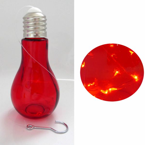 Deko Glühbirne LED Mirco Draht Rot Leuchte Tischlampe Standlampe