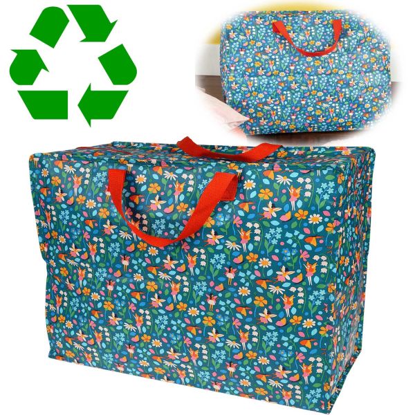 XXL Jumbo Bag Fairies Garden 55cm Recycled Allzwecktasche Einkaufstasche