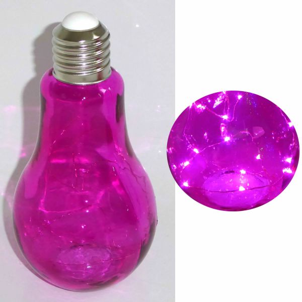 XL Deko Glühbirne LED Mirco Draht Pink Leuchte Tischlampe Standlampe