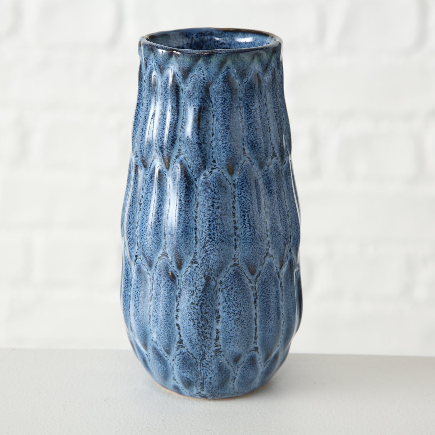 Design Blumenvase Aquarel Blau 15x10cm 3´er Set Keramik Tischvase  Tisch-Deko | LS-LebenStil